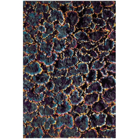 Safavieh Fiesta Shag Small Rectangle Area Rug, Turquoise and Multicolor - 4 x 6 ft. FSG371K-4